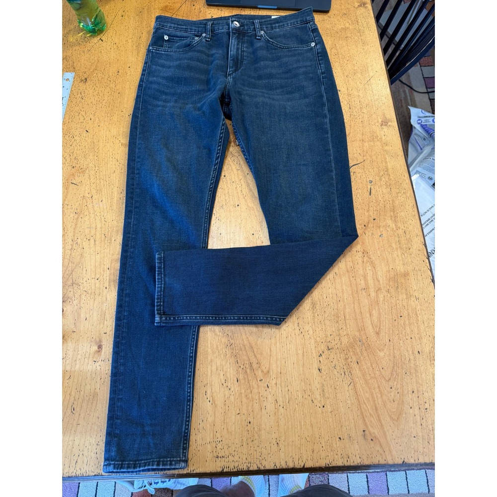 Rag & Bone Fit 1 Skinny 32x32 Mens Oklahoma Dark Wash Denim Jeans MED23F1224C7OK
